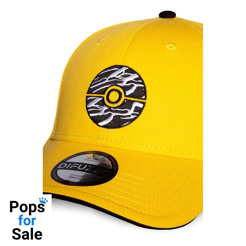 Pokemon Curved Bill Cap Pokeball yellow