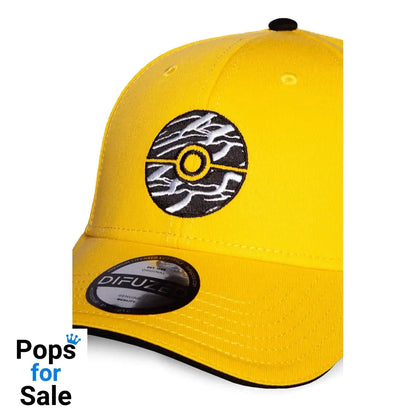 Pokemon Curved Bill Cap Pokeball yellow