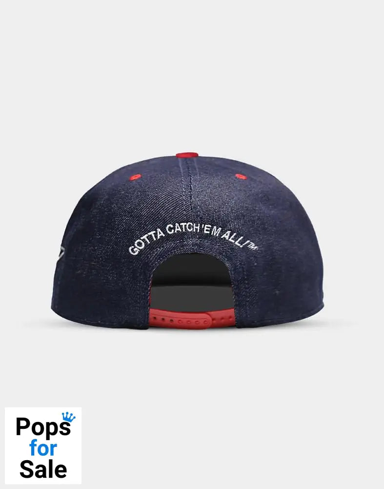 Pokemon Denim Snapback Cap Logo