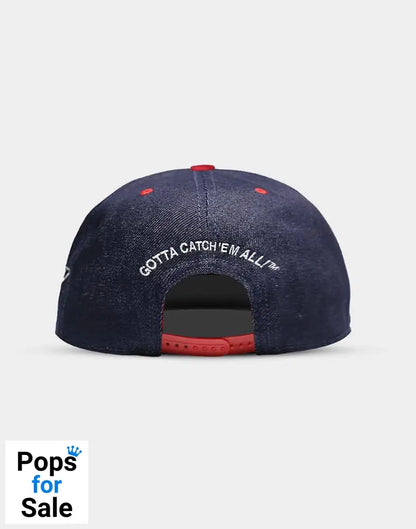 Pokemon Denim Snapback Cap Logo