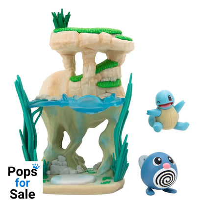 Pokémon Environment Set Shoreside Lake & Poliwag & Squirtle 5 cm