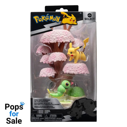 Pokémon Environment Set Spring Forest & Caterpie & Pikachu 5 cm