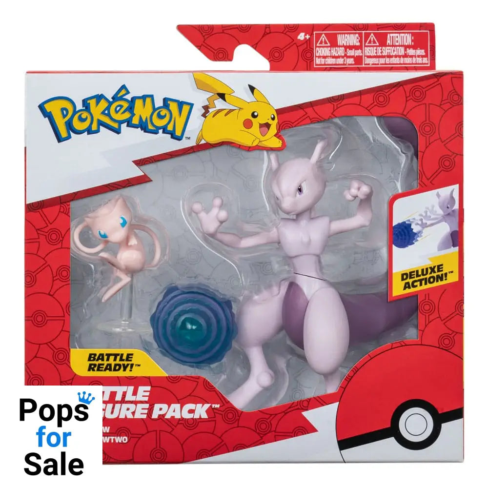 Pokémon Figure 2-Pack Mewtwo 10 cm & Mew 5 cm