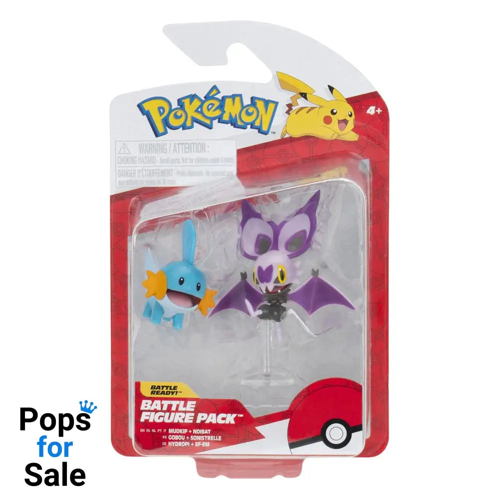 Pokémon Figure 2-Pack Mudkip & Noibat with Stand 8 cm
