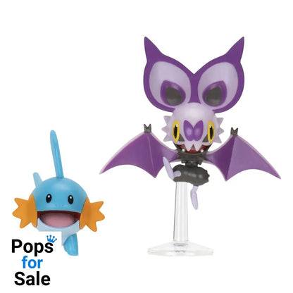 Pokémon Figure 2-Pack Mudkip & Noibat with Stand 8 cm Mini-figures