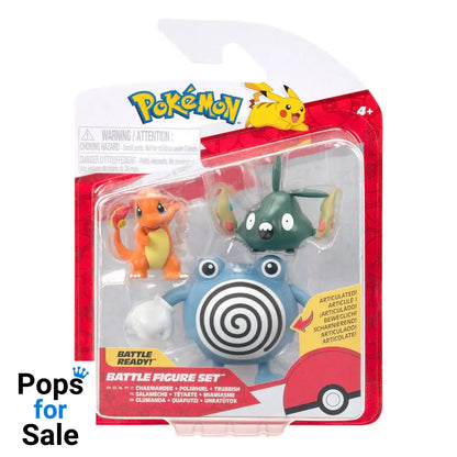 Pokémon First Partner Battle Figure Set Figure 3-Pack Charmander, Trubbish & Poliwhirl