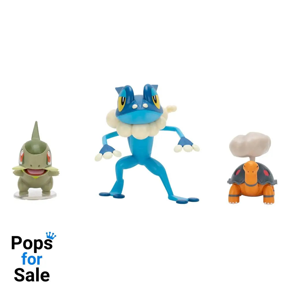 Pokémon First Partner Battle Figure Set Figure 3-Pack Torkoal, Axew & Frogadier