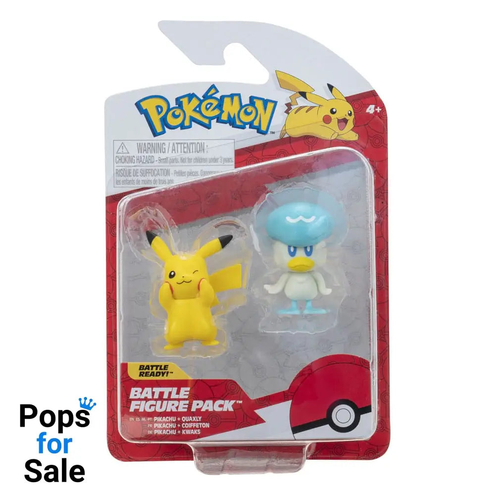 Pokémon Gen IX Battle Figure Pack Mini Figure 2-Pack Pikachu & Quaxly 5 cm