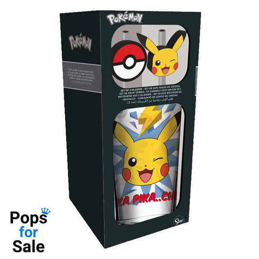 Pokémon Glass Tumbler with Straws Pikachu 485 ml Kitchen- and Tableware