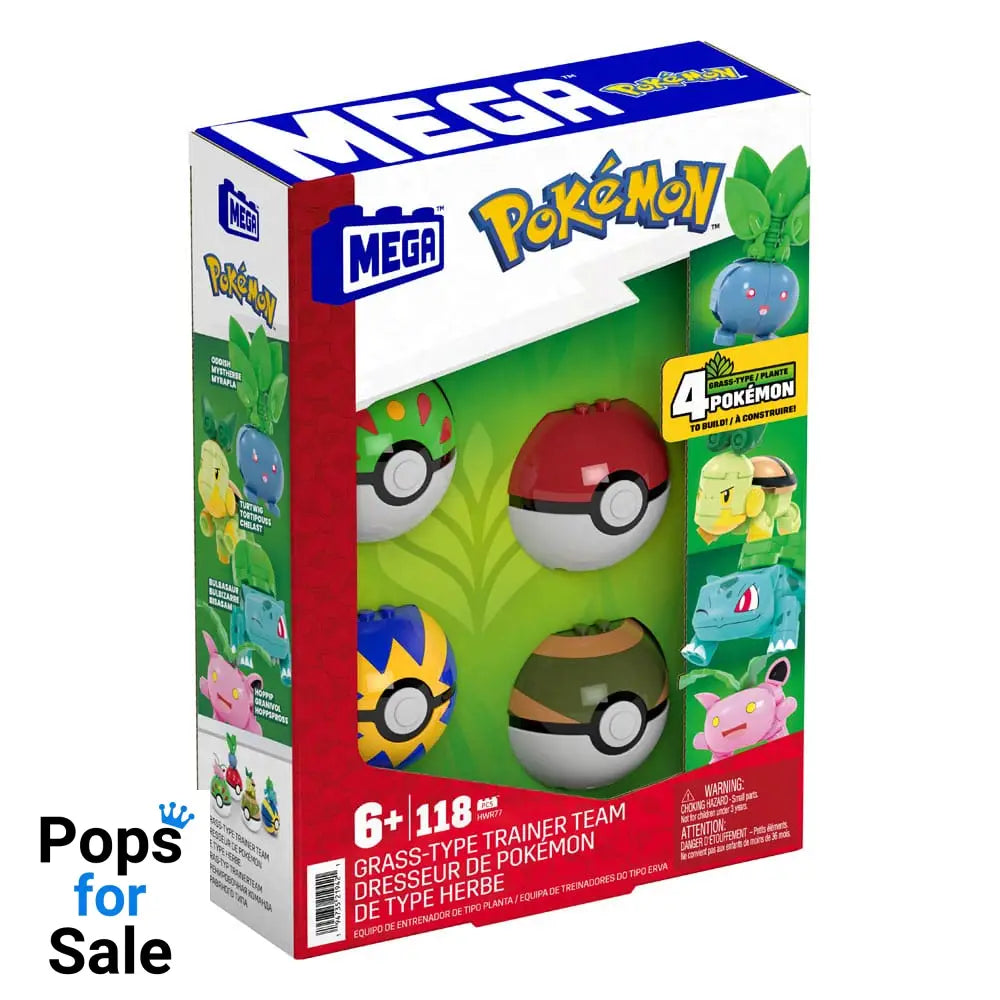 Pokémon MEGA Construction Set Grass-Type Trainer Team Building Toy Kit