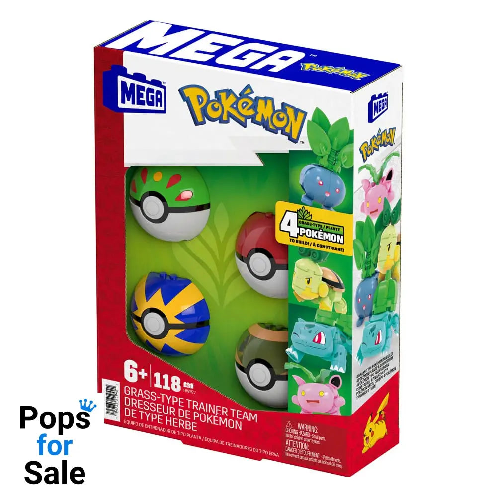 Pokémon MEGA Construction Set Grass-Type Trainer Team Building Toy Kit