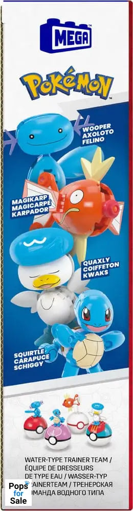 Pokémon MEGA Construction Set Water-Type Trainer Team Building Toy Kit