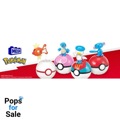 Pokémon MEGA Construction Set Water-Type Trainer Team Building Toy Kit