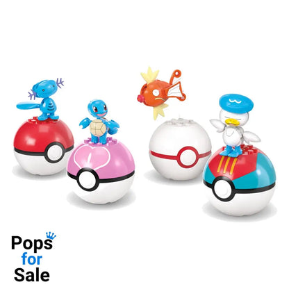 Pokémon MEGA Construction Set Water-Type Trainer Team Building Toy Kit