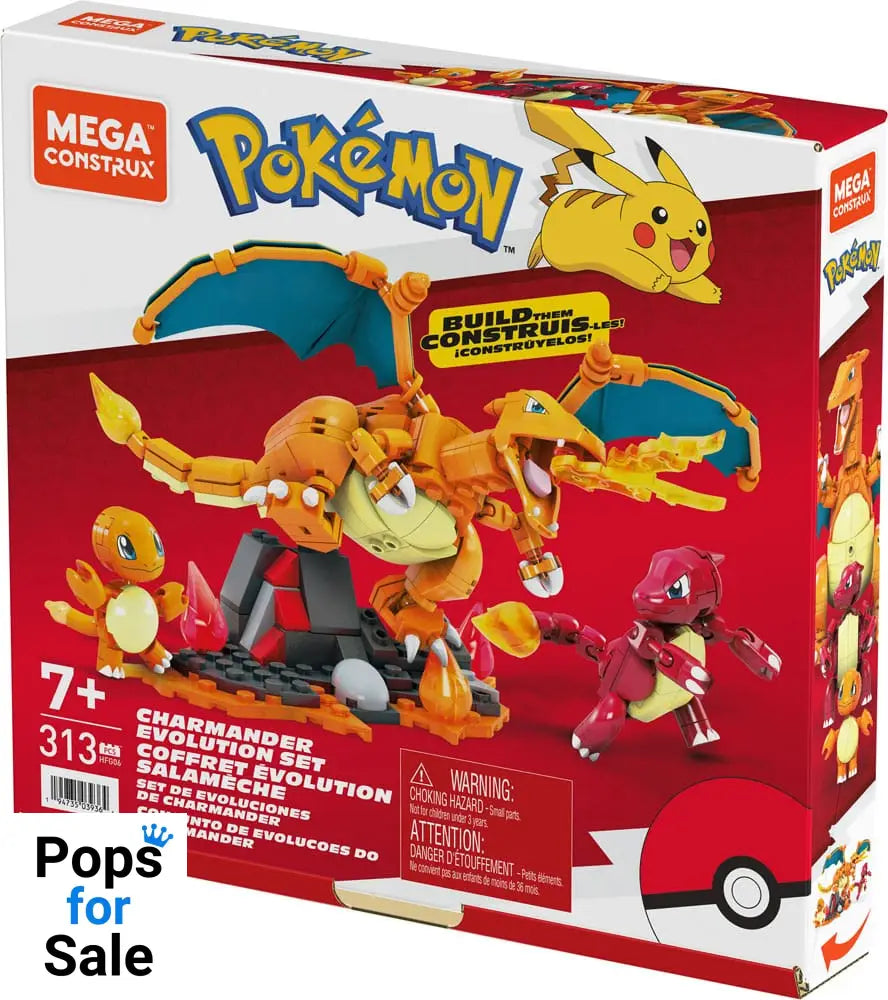 Pokémon Mega Construx Construction Set Charmander Evolution Set