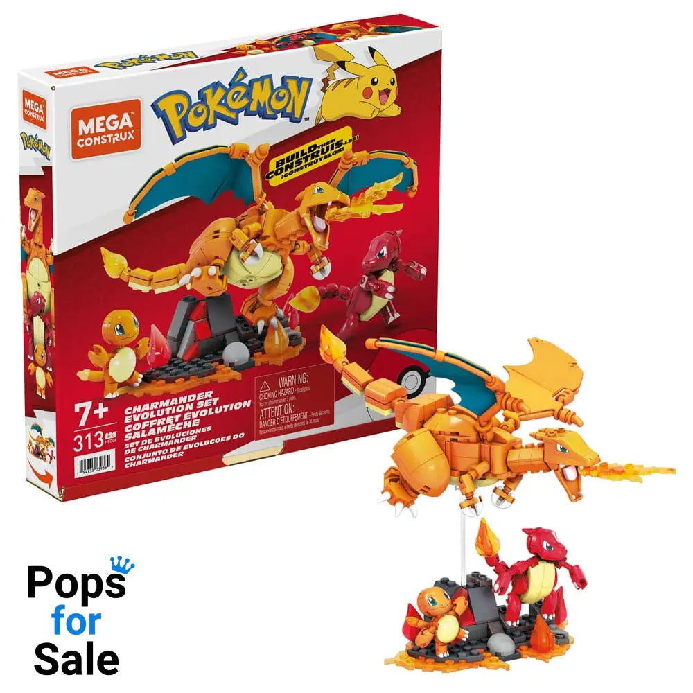 Pokémon Mega Construx Construction Set Charmander Evolution Set
