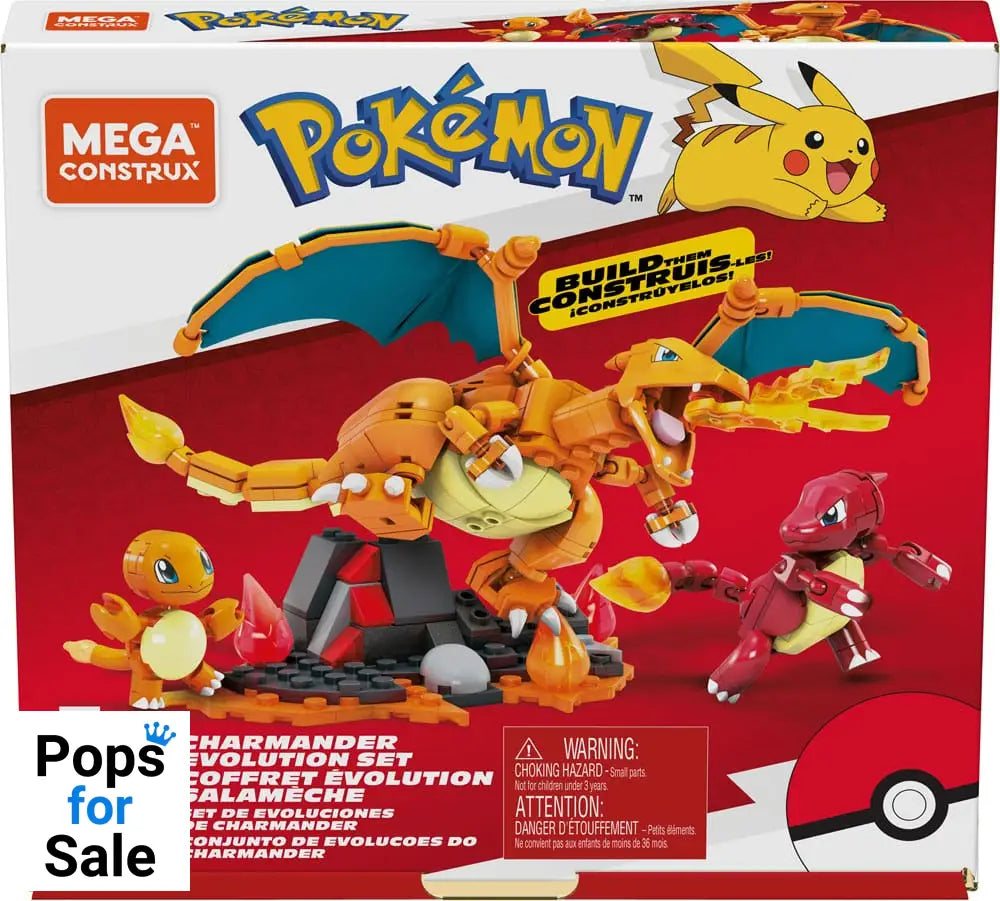 Pokémon Mega Construx Construction Set Charmander Evolution Set Construction kits