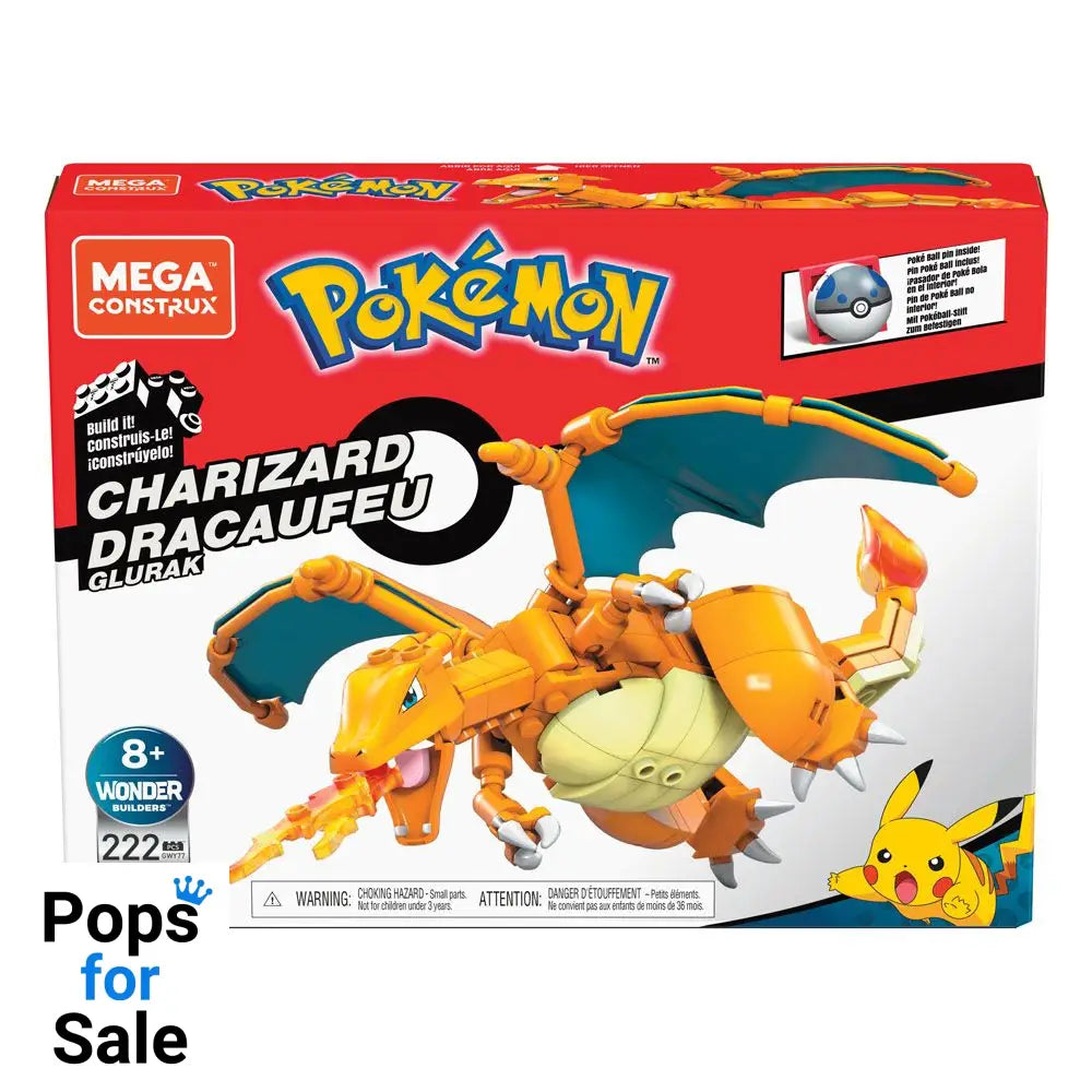 Pokémon Mega Construx Wonder Builders Construction Set Charizard 10 cm