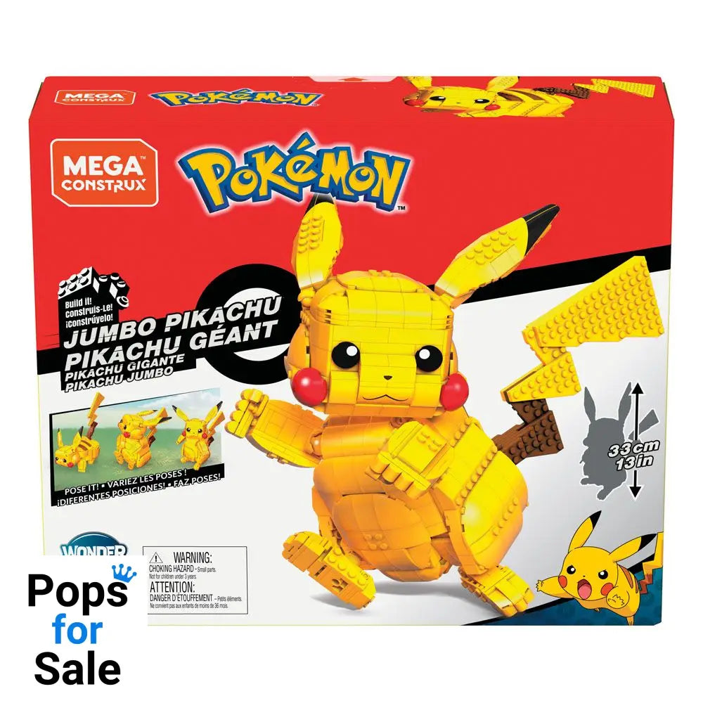 Pokémon Mega Construx Wonder Builders Construction Set Jumbo Pikachu 33 cm