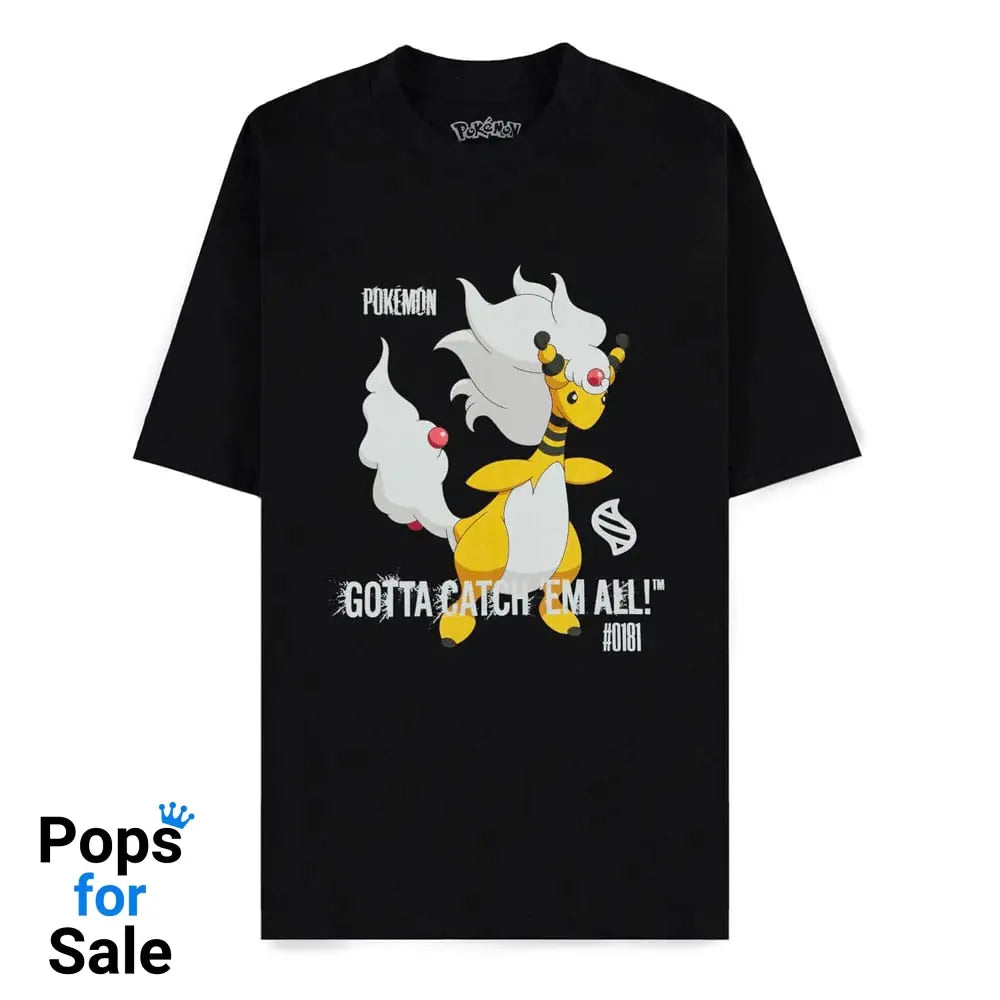 Pokémon Mega Evolutions T-Shirt Mega Ampharos Gotta Catch Em All Size L