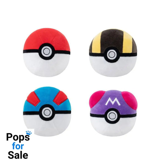 Pokémon Plush Figure Pokeball Version 1 10 cm Assortment (6)