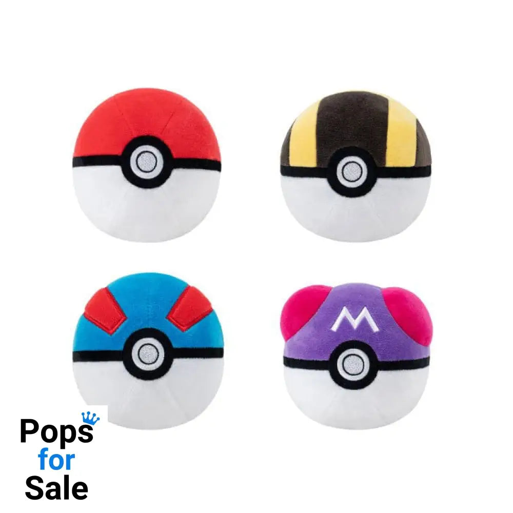 Pokémon Plush Figure Pokeball Version 1 10 cm Assortment (6)