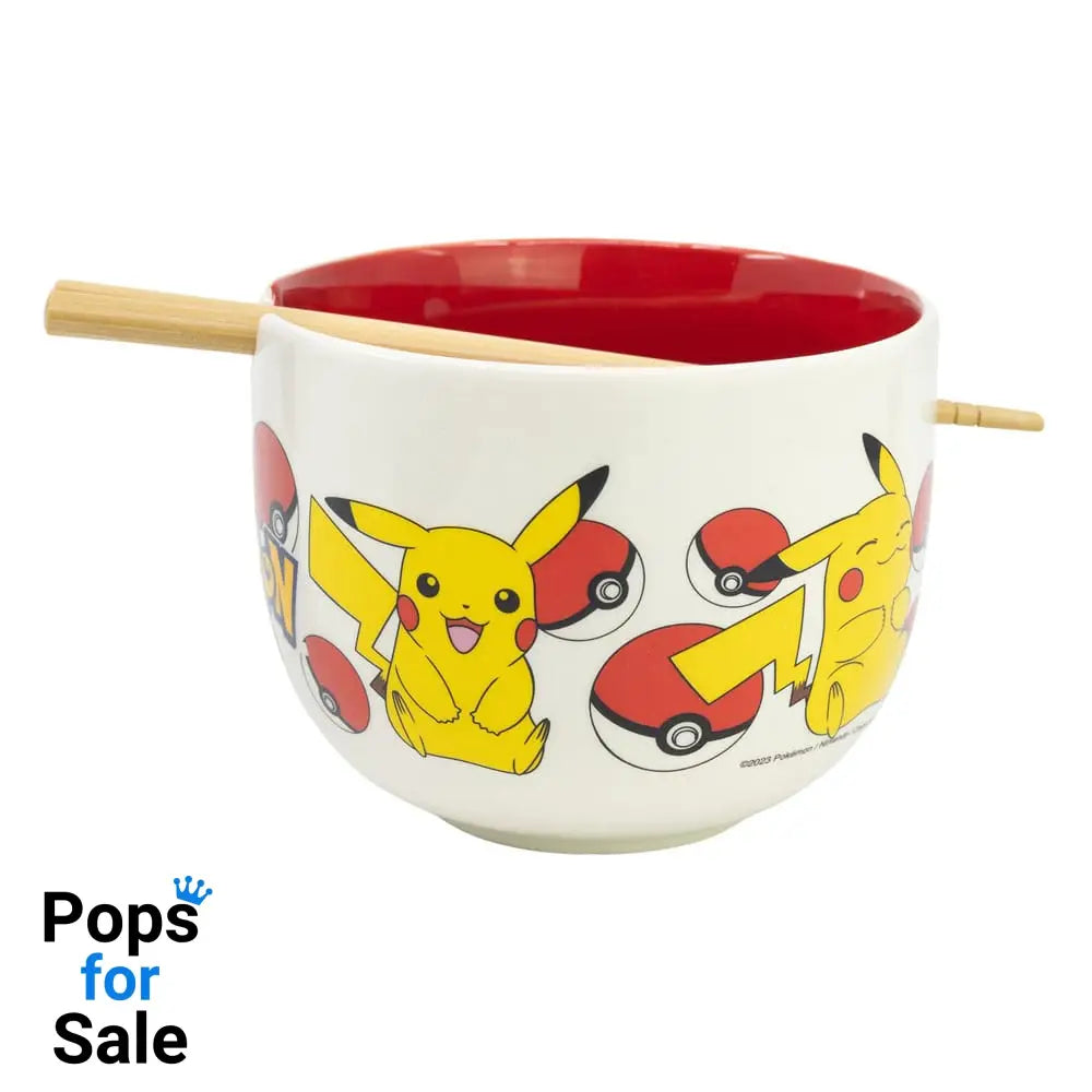 Pokémon Ramen Bowl with Chopsticks Face
