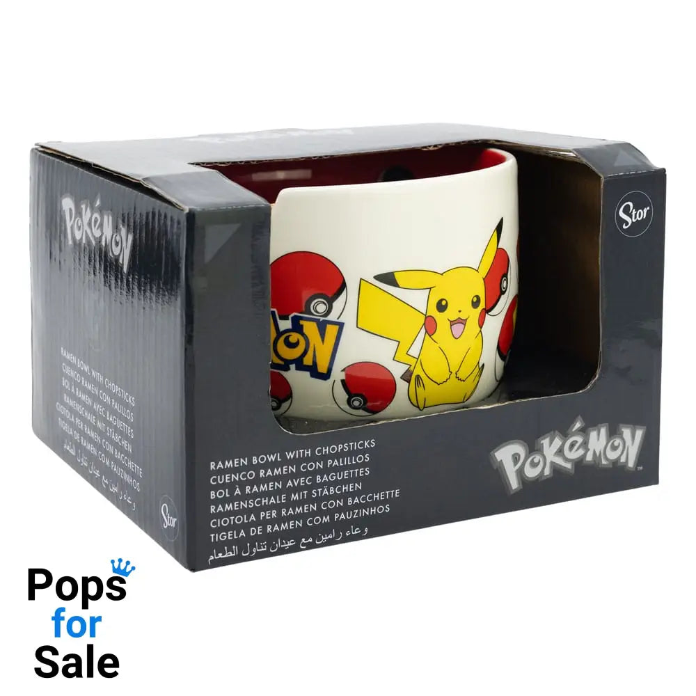 Pokémon Ramen Bowl with Chopsticks Face