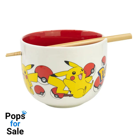 Pokémon Ramen Bowl with Chopsticks Face Kitchen- and Tableware