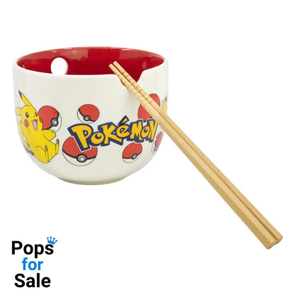 Pokémon Ramen Bowl with Chopsticks Face
