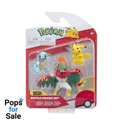 Pokémon Select Battle Figure Pikachu, Squirtle, Hawlucha 7,5 cm