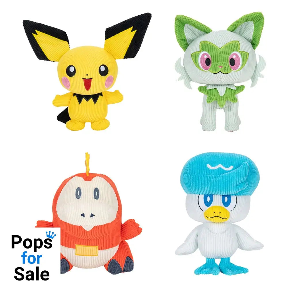 Pokémon Select Plush Figures Corduroy 20 cm Assortment (6) Plushes