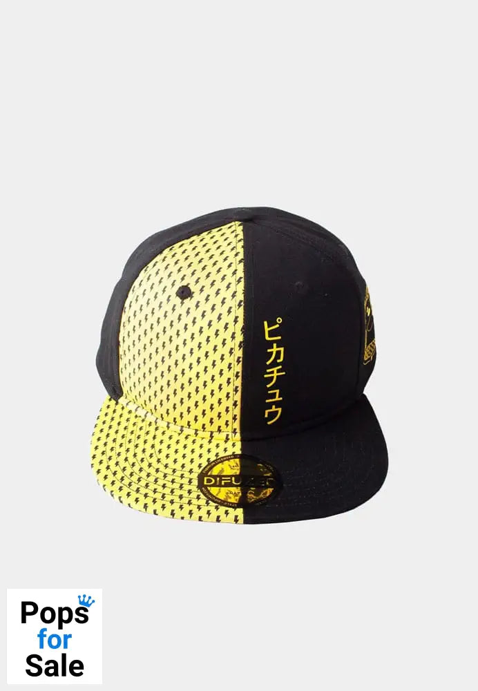 Pokemon Snapback Cap Block Pikachu