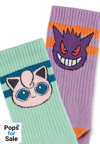 Pokemon Socks 2-Pack Heads Grey 35-38