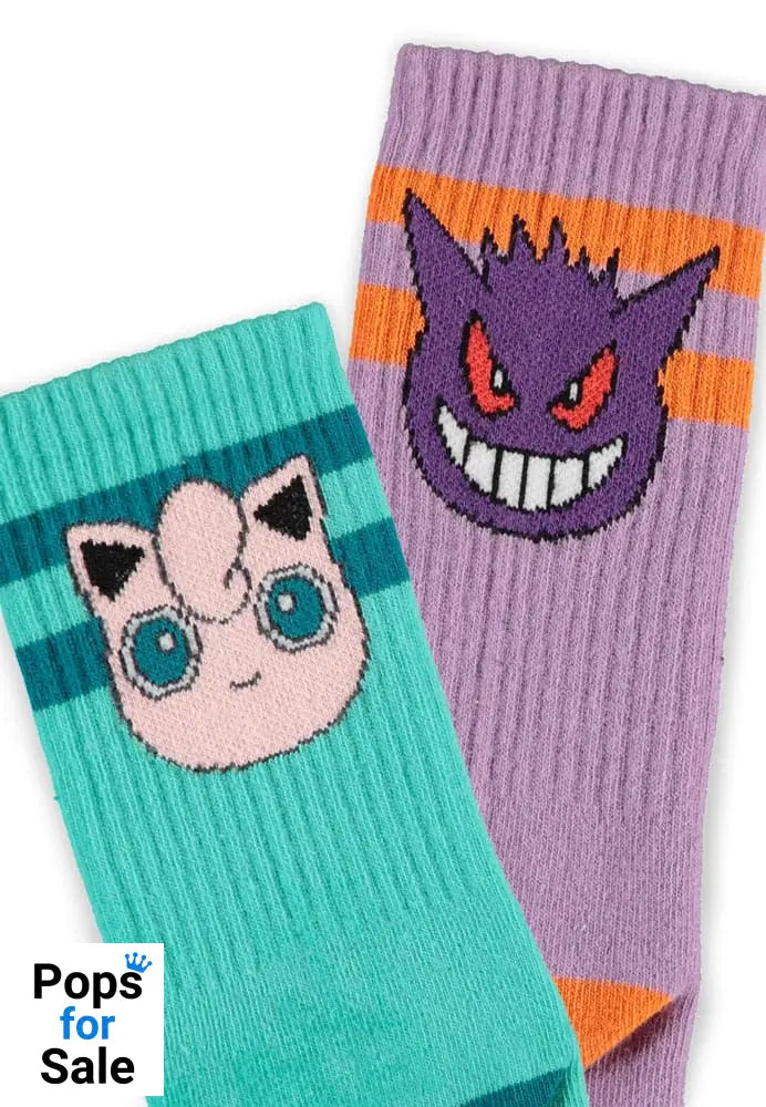 Pokemon Socks 2-Pack Heads Grey 39-42
