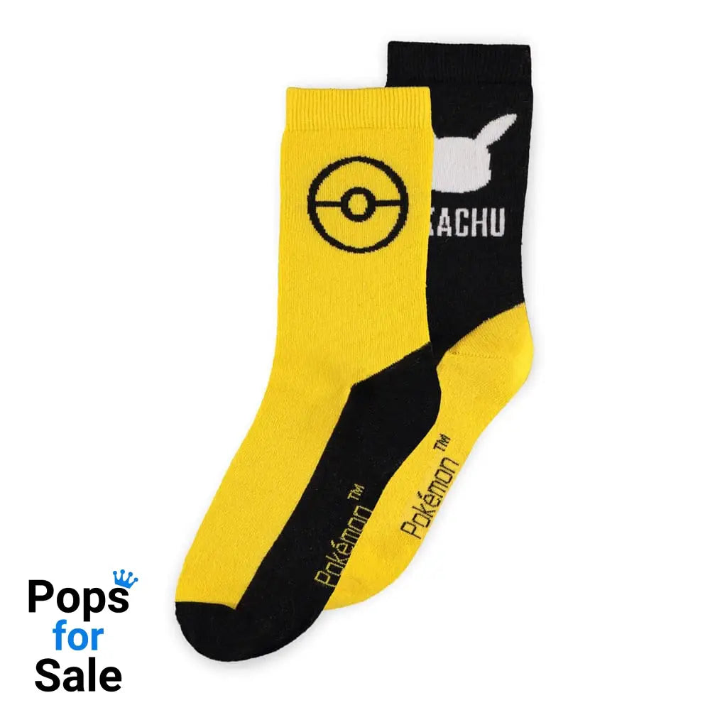 Pokemon Socks 2-Pack Pikachu 43-46