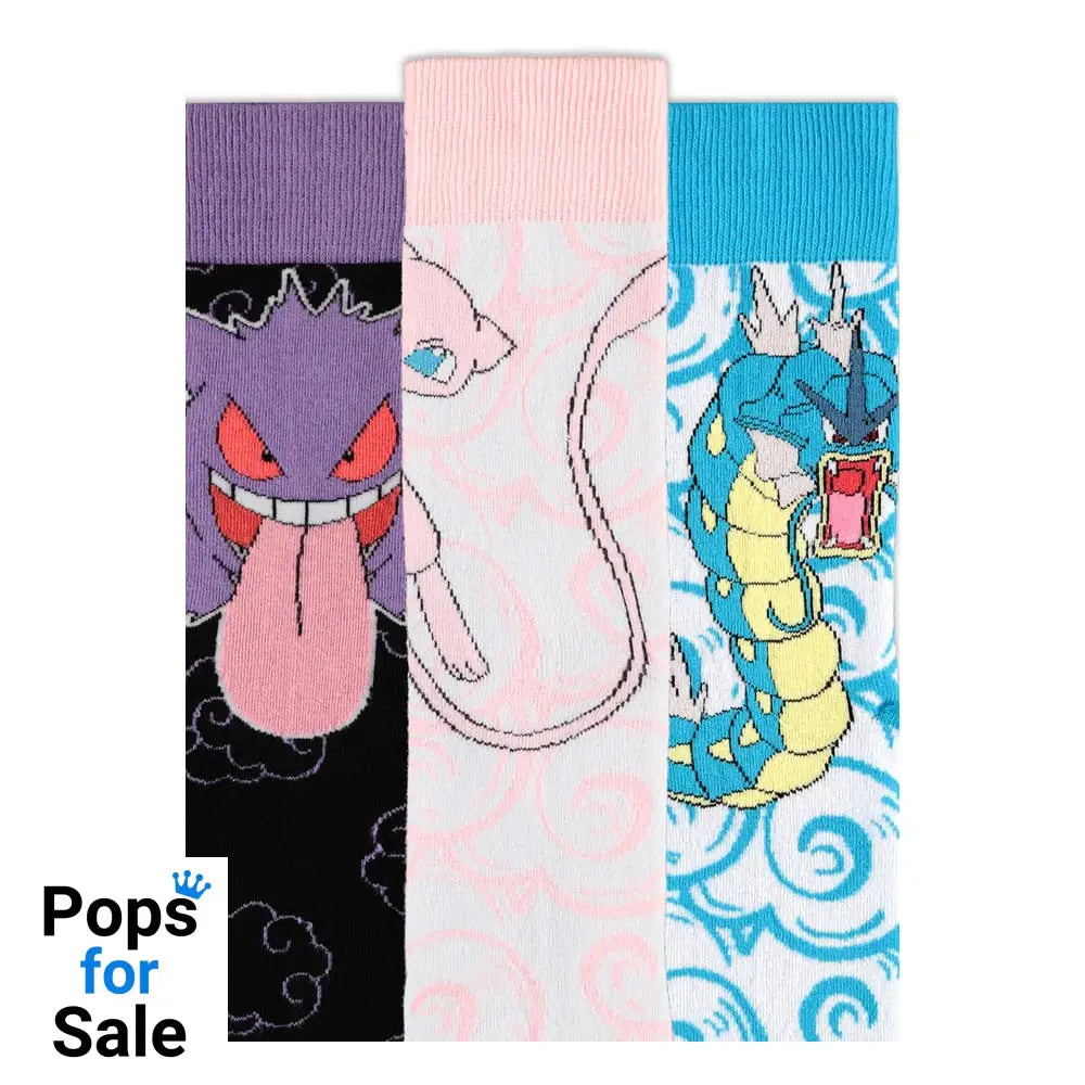 Pokémon Socks 3-Pack Crew 39-42
