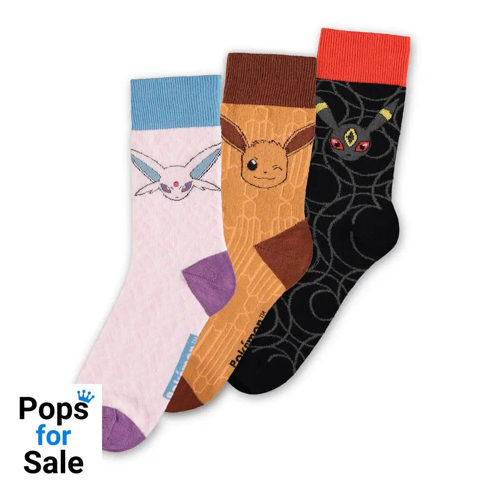 Pokémon Socks 3-Pack Eevee Evolution 2.0 39-42