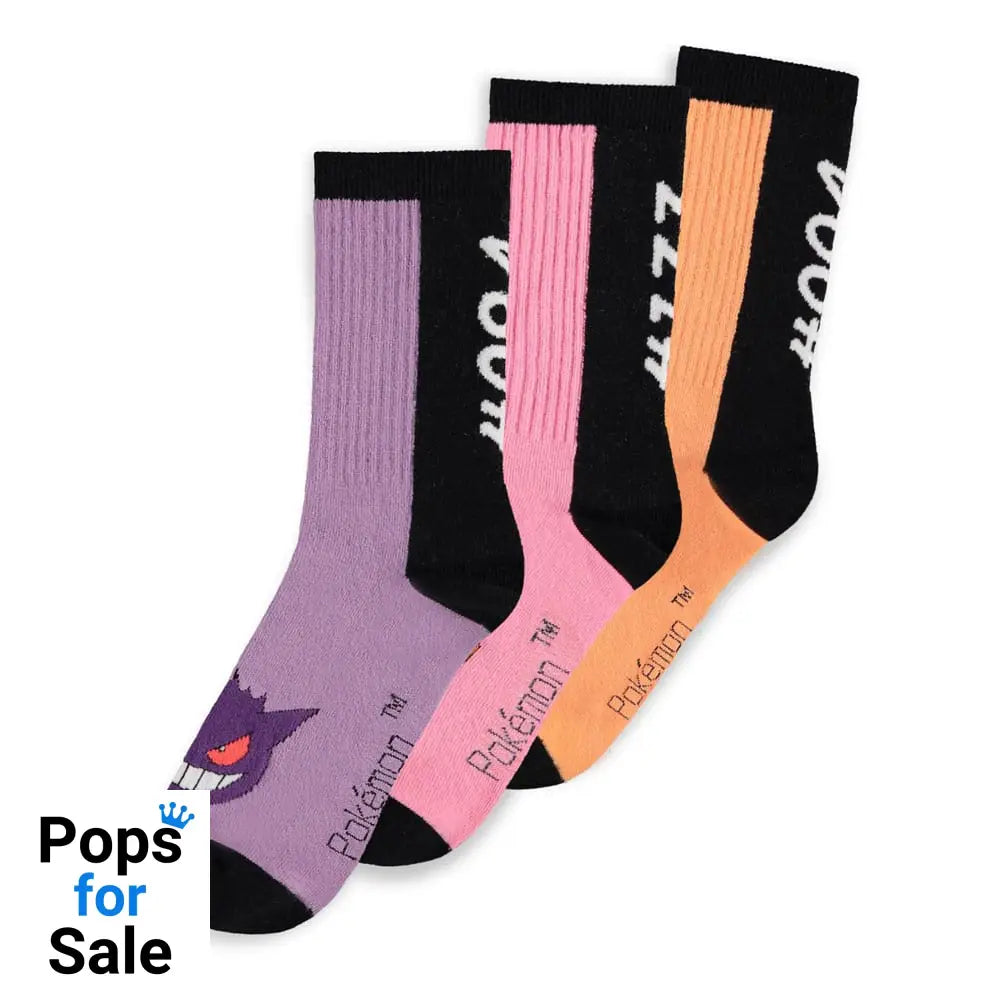 Pokemon Socks 3-Pack Heads Colormix 35-38