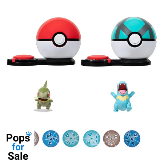 Pokémon Surprise Attack Game Axew & Poké Ball vs. Totodile & Net Ball