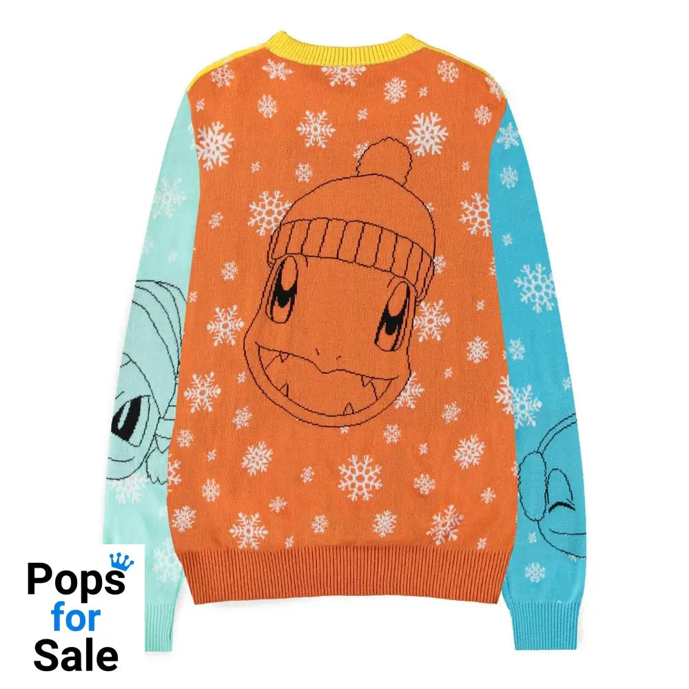 Pokémon Sweater Pikachu, Bulbasaur, Squirtle & Charmender (Christmas Jumper) Size S