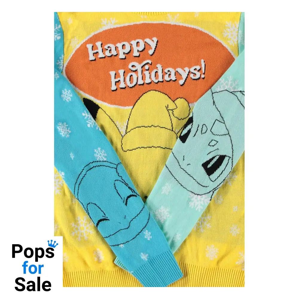 Pokémon Sweater Pikachu, Bulbasaur, Squirtle & Charmender (Christmas Jumper) Size S