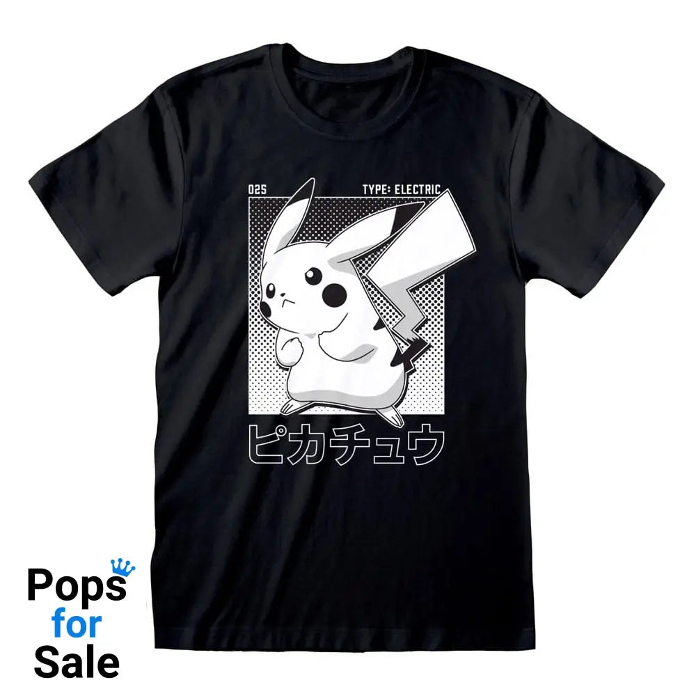 Pokemon T-Shirt Halftone Pikachu Size L