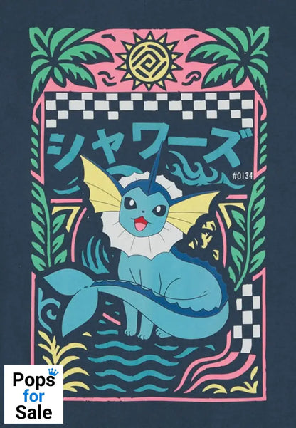 Pokémon T-Shirt Navy Vaporeon Size S