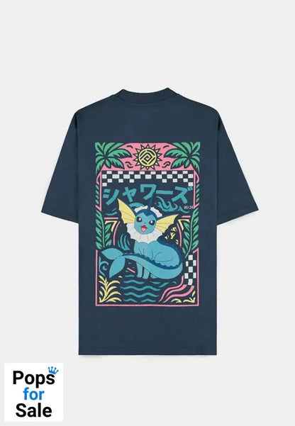 Pokémon T-Shirt Navy Vaporeon Size S