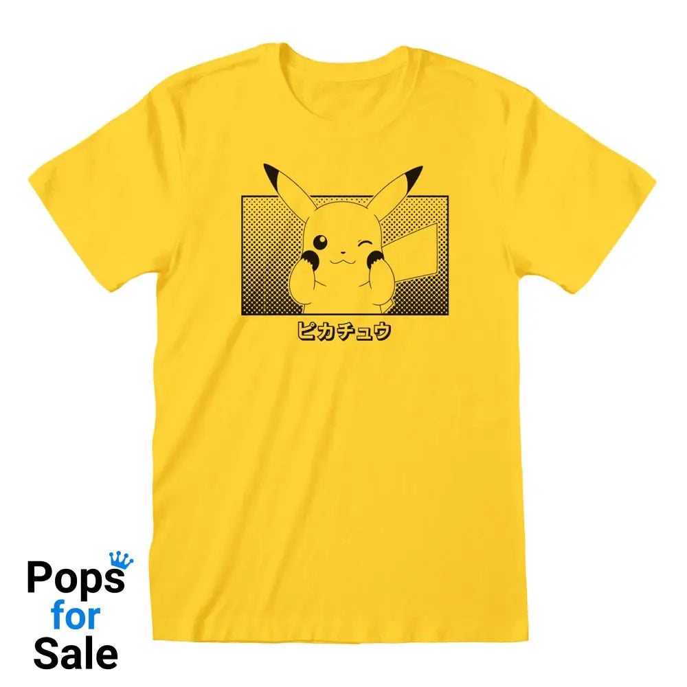 Pokemon T-Shirt Pikachu Katakana Size XL T-shirts