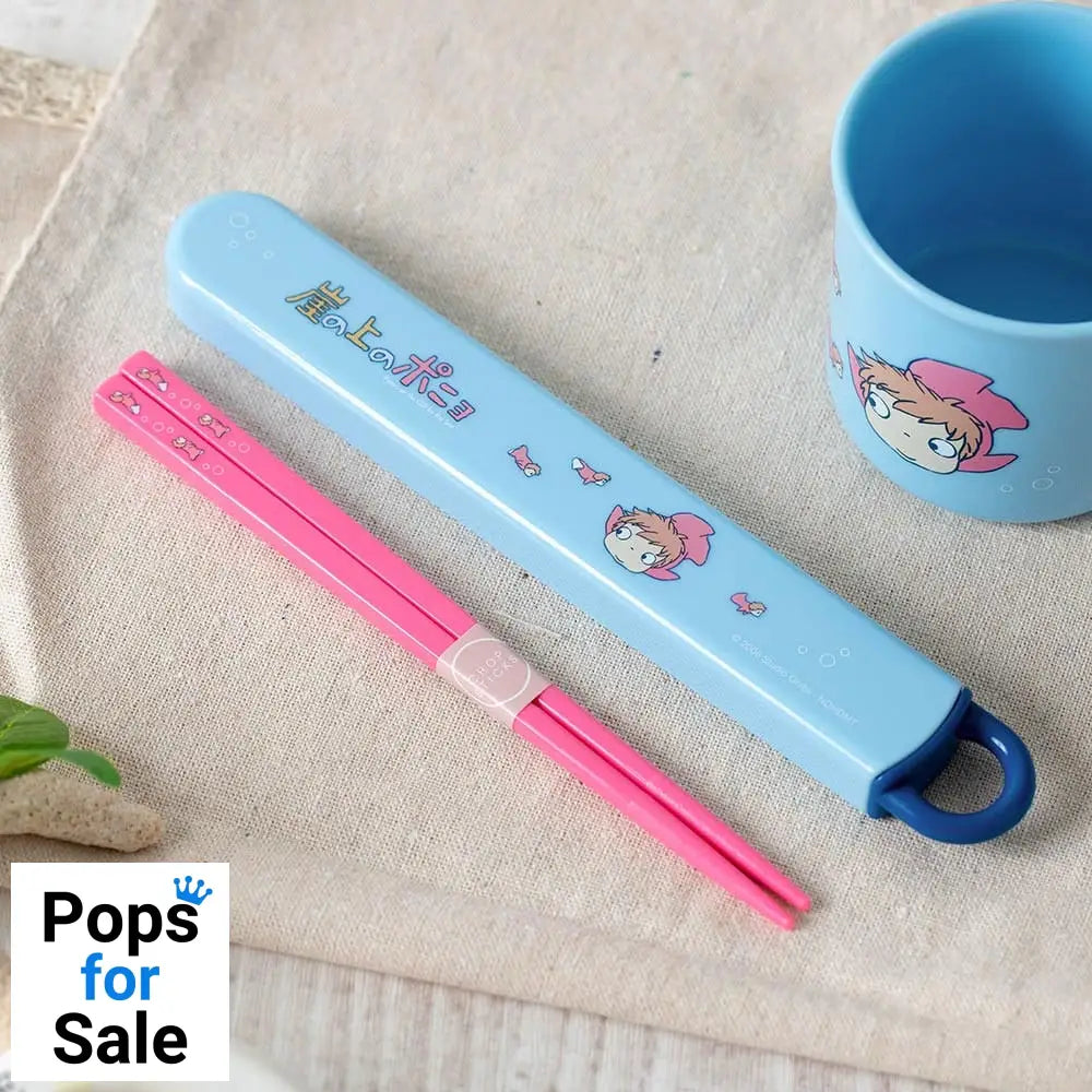 Ponyo Chopsticks with Box Ponyo on the Cliff 16 cm