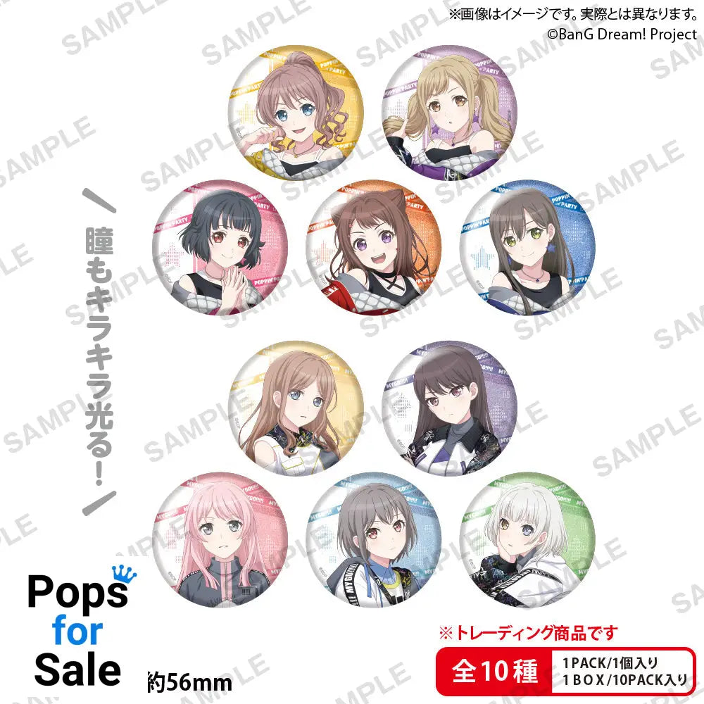 Poppin`PartyÃ—MyGO!!!!! ’Divide/Unite’ Trading Hologram Can Badge Merchandise