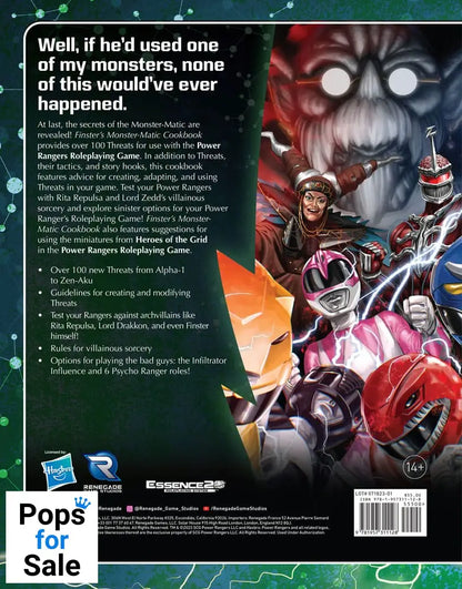 Power Rangers RPG book Finster’s Monster-Matic Cookbook Sourcebook *English Version* Board games and accessories