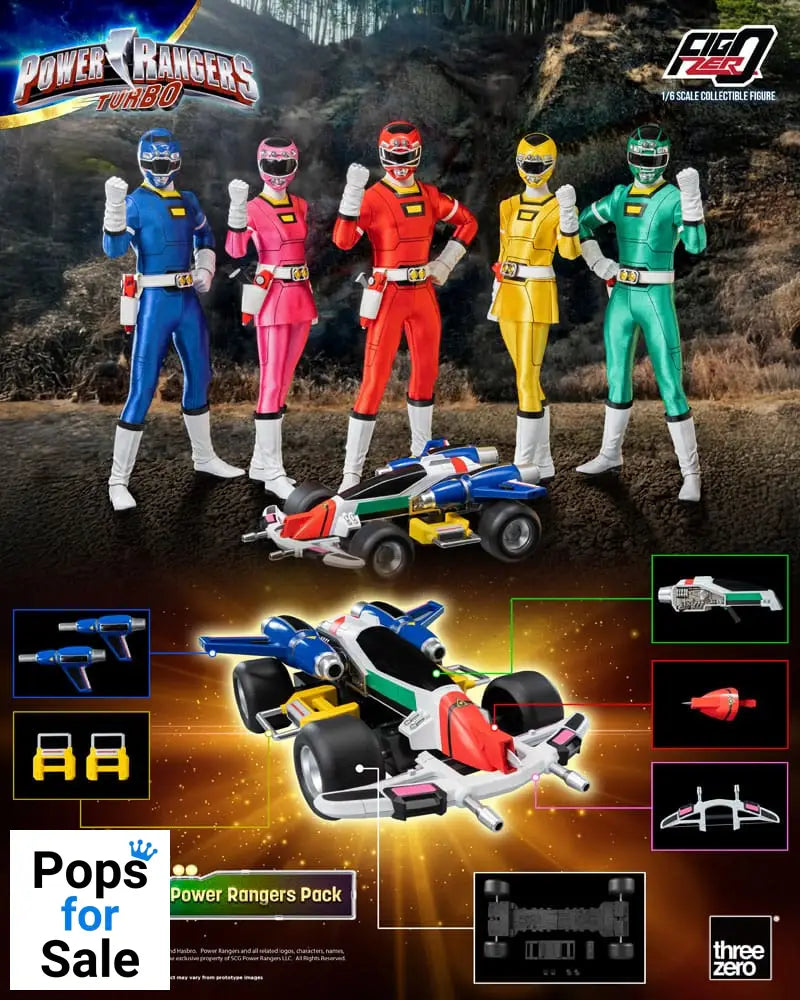 Power Rangers Turbo FigZero Action Figures 1/6 5-Pack Turbo Power Rangers 30 cm